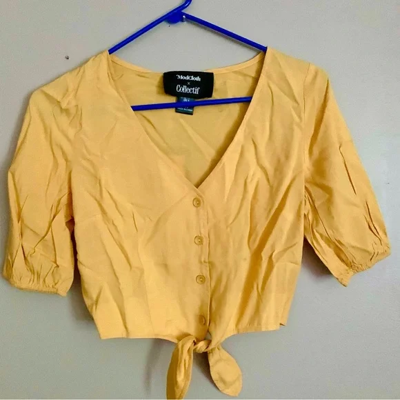 🎊 NWT Modcloth x Collectif Feeling Knot-ty Crop Top - Picture 5 of 5